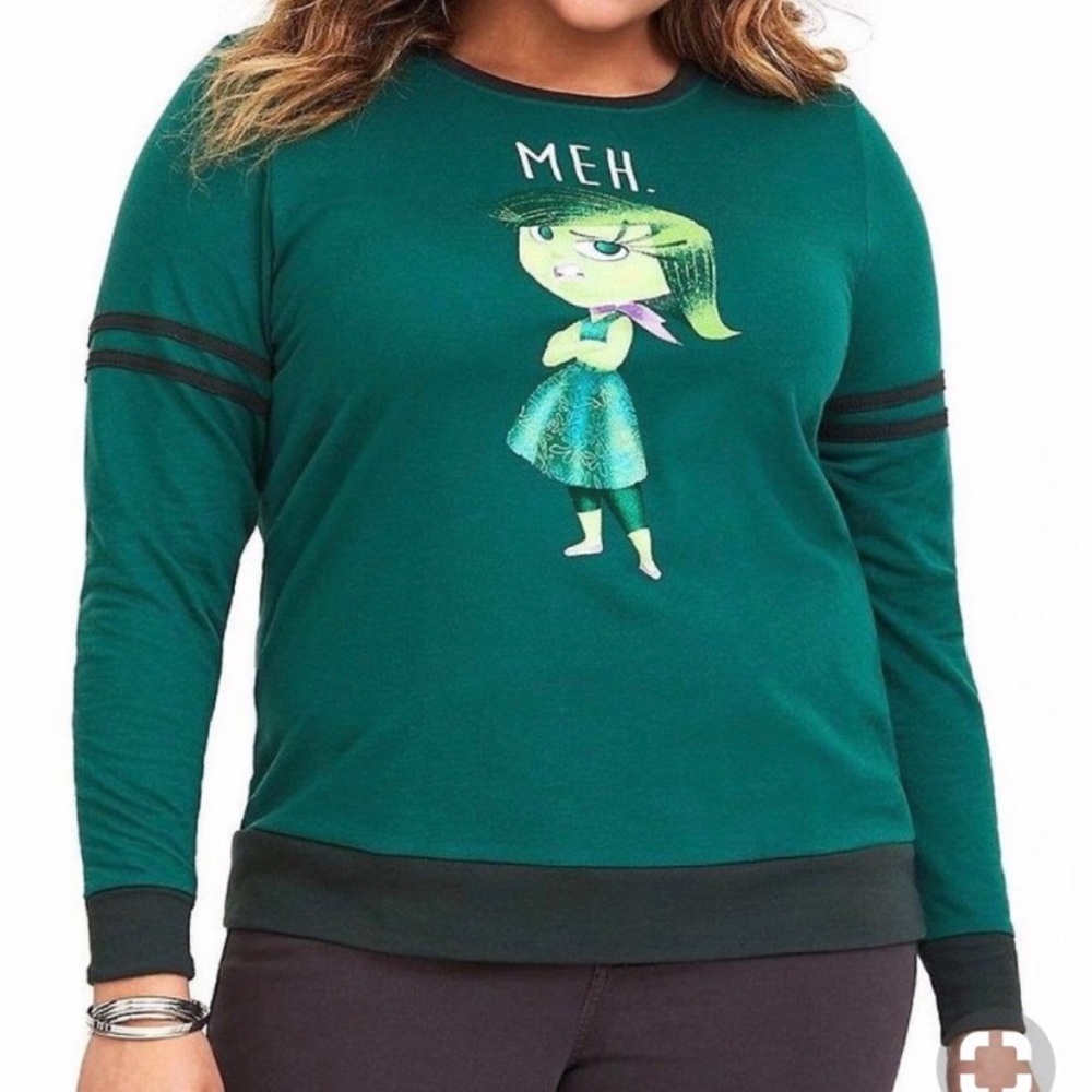 Emerald green “Inside Out” pullover sweater!